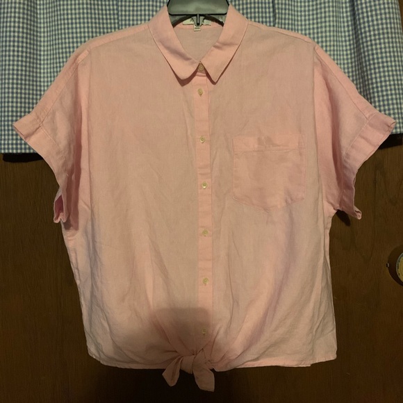 Madewell Tie Front Top   Size L - Picture 3 of 15